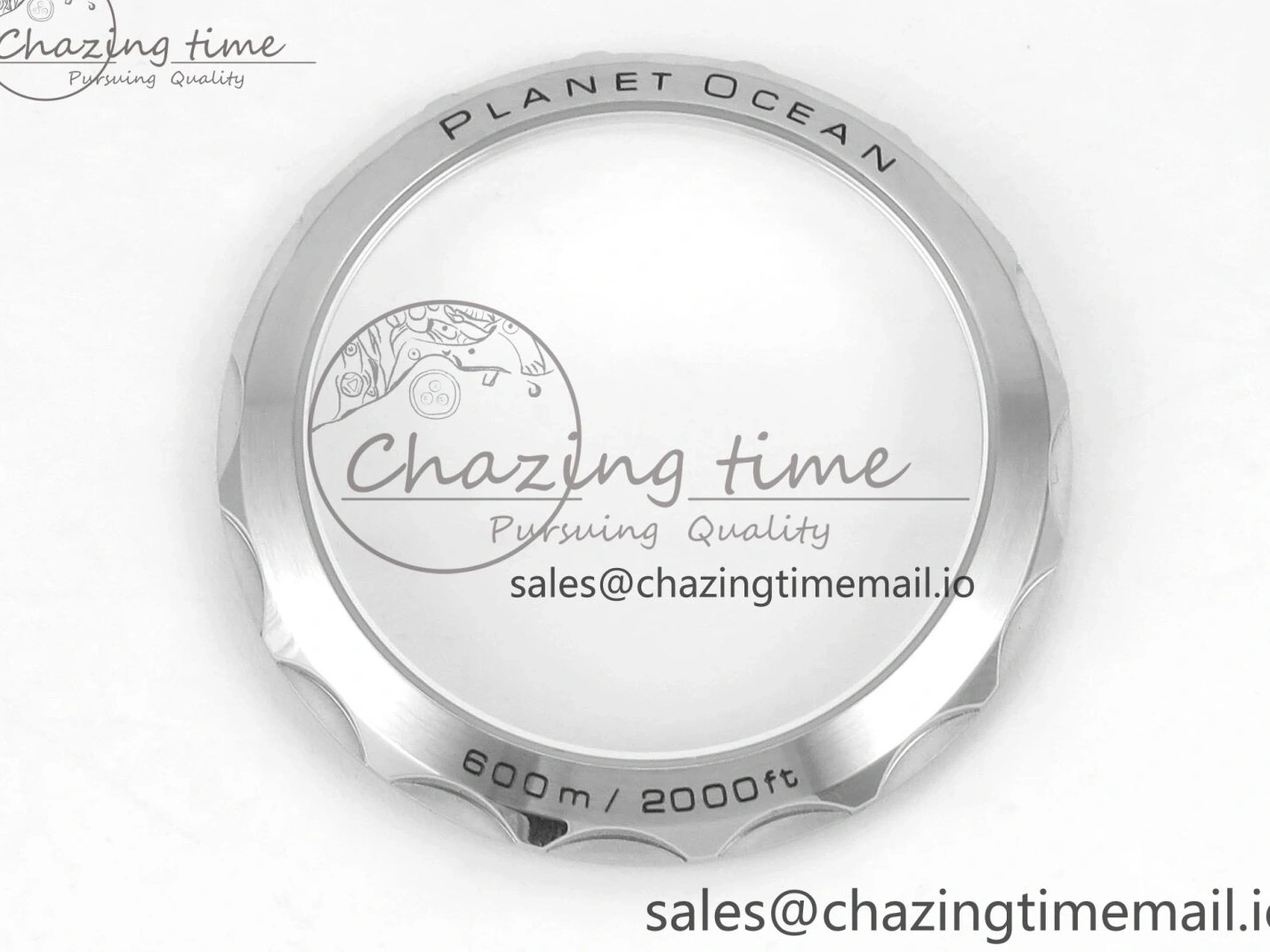 0517 Timeless Planet Ocean 600M Chrono SS VRF 1:1 Best Edition Black Orange Bezel Black Dial on SS Bracelet A 7652